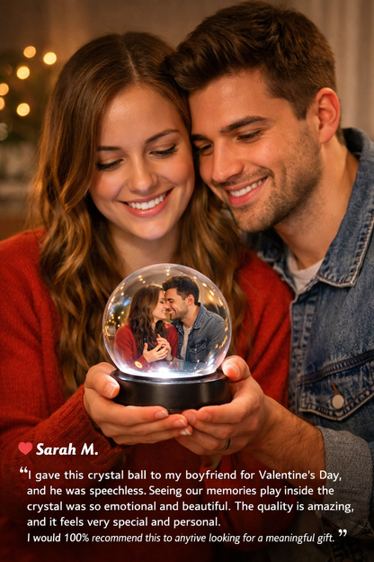 Personalized 3D Crystal Ball Video Player – Memory Glass Sphere Gift